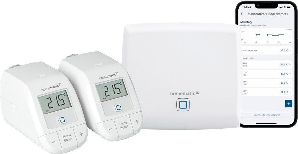 HomeMatic Bundle Homematic IP Starter Set Heizen + 2x Thermostat basic