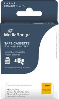 MediaRange Taśma etykietowa Brother TZ-B31/TZe-B31 12mm 8m szary