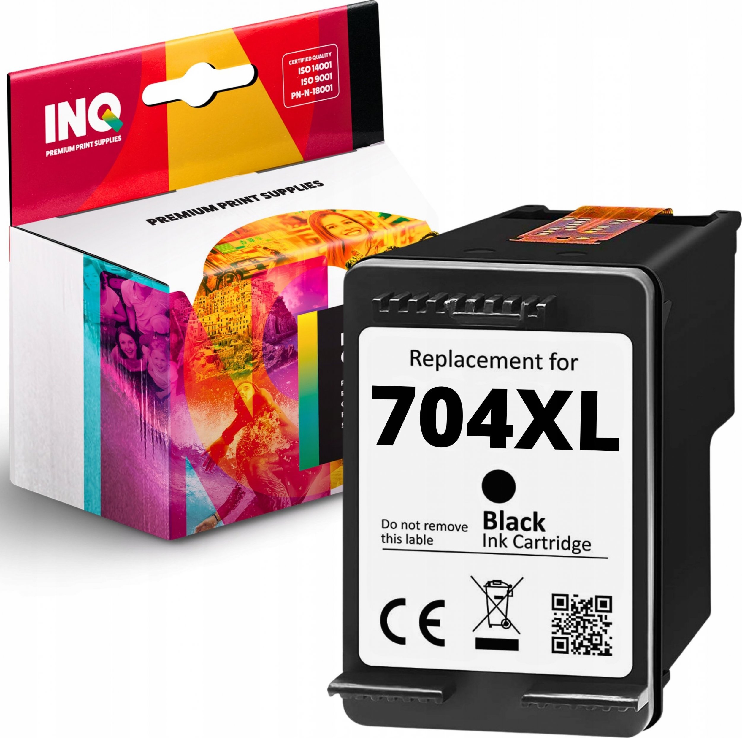 Tusz INQ POWIĘKSZONY Tusz do drukarki HP 704 zamiennik czarny 2010 2500 cartridge XL