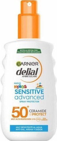 Garnier Spray z filtrem do opalania dla dzieci Garnier Sensitive Advanced Spf 50 (150 ml)