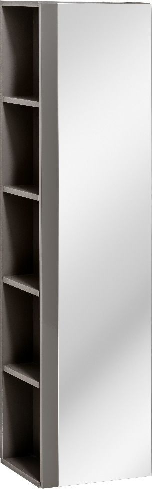 Comad Szafka łazienkowa TWIST 35 cm grafitowa z lustrem słupek COMAD