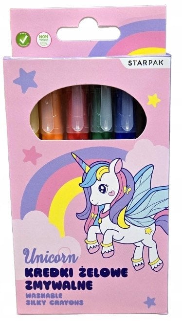 KREDKI ZMYWALNE 6KOL UNICORN WYKR STK PUD 12/144