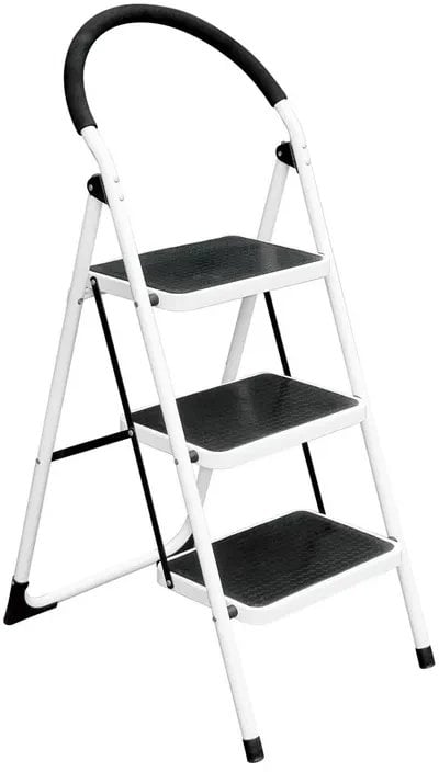 3 STEP STEEL LADDER BL-C103 WHITE