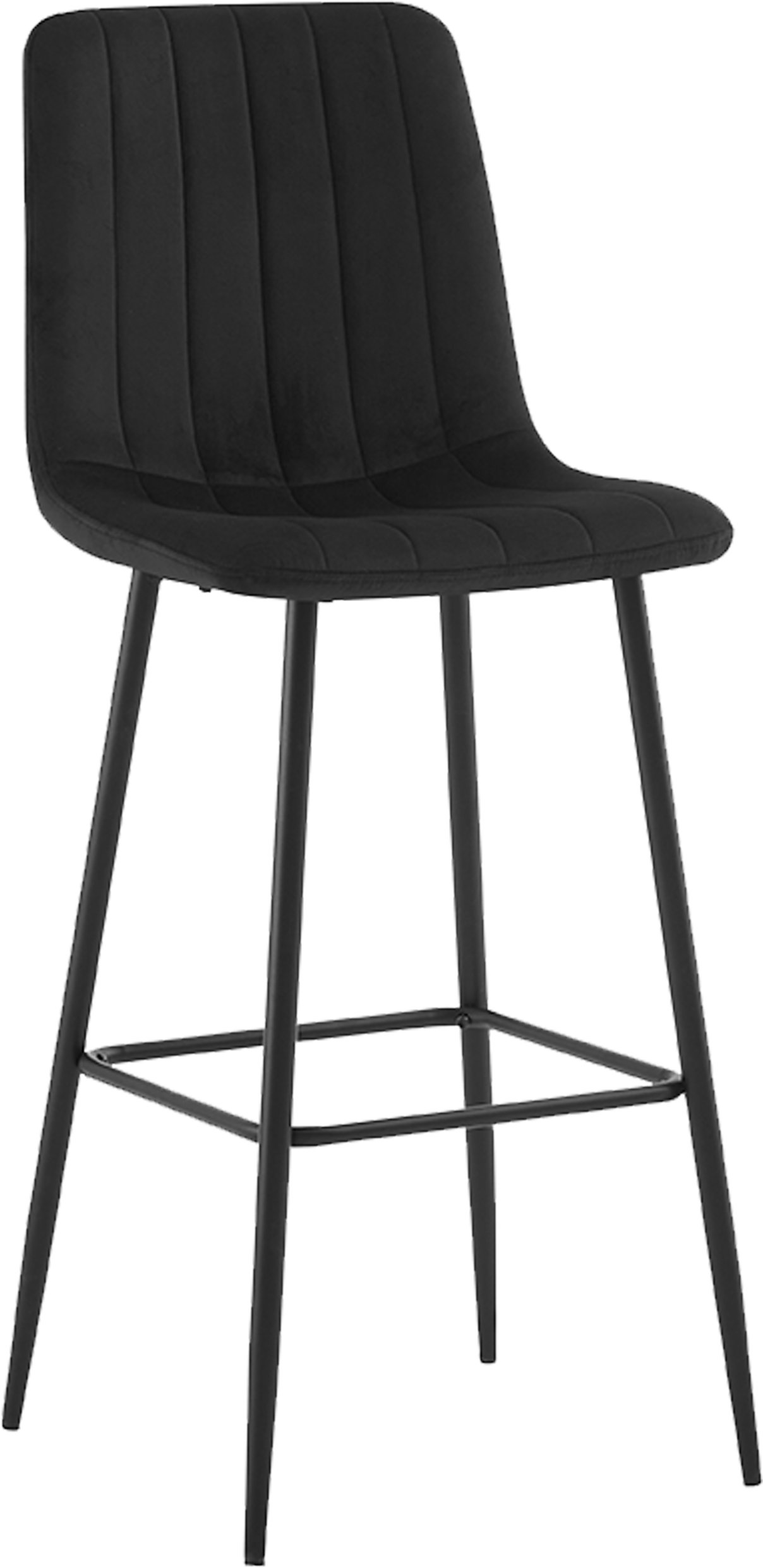 Hoker barowy czarny velvet loft tapicerowany do kuchni barów jadalni