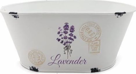 Tajemniczy ogród Osłonka Lawenda owalna metalowa 25 cm uniwersalny
