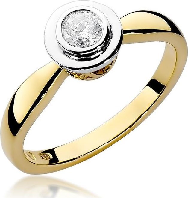Best Diamonds złoty pierścionek z brylantem 0.24ct 20
