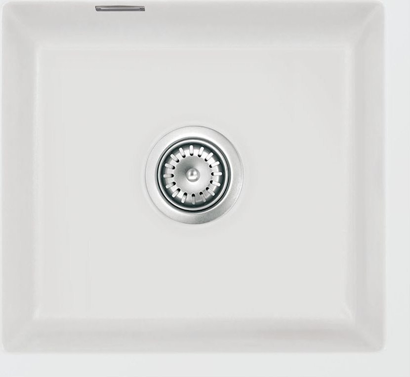 Zlewozmywak SYSTEMCERAM Systemceram Mera 42 U Satin, zlewozmywak ceramiczny, korek manualny
