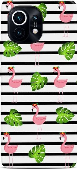 CaseGadget CaseGadget ETUI NADRUK FLAMINGI I LIŚCIE XIAOMI MI 11 standard