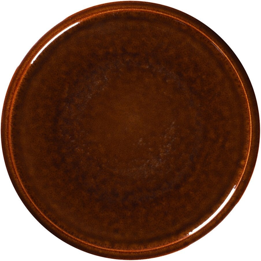 STONE Talerz płaski 24 cm bursztynowy