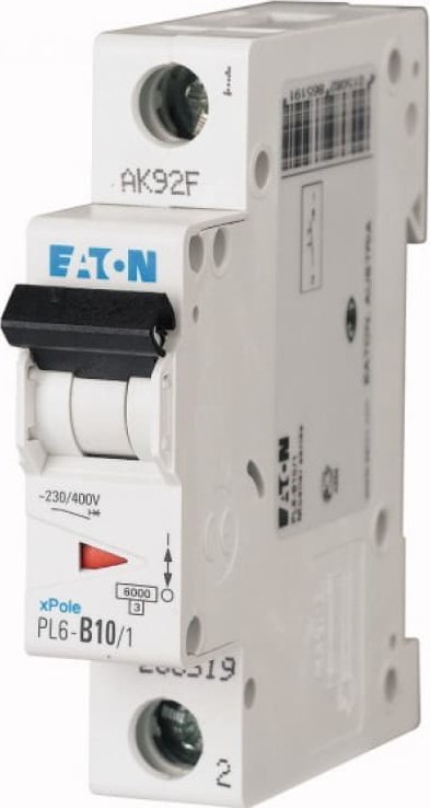 Eaton Wyłącznik nadprądowy 1P B 10A 6kA AC PL6-B10/1 286519