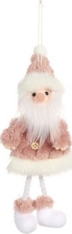 eCarla Mikołaj świąteczny na choinkę wiszący 18 cm z pluszu (ASN06)