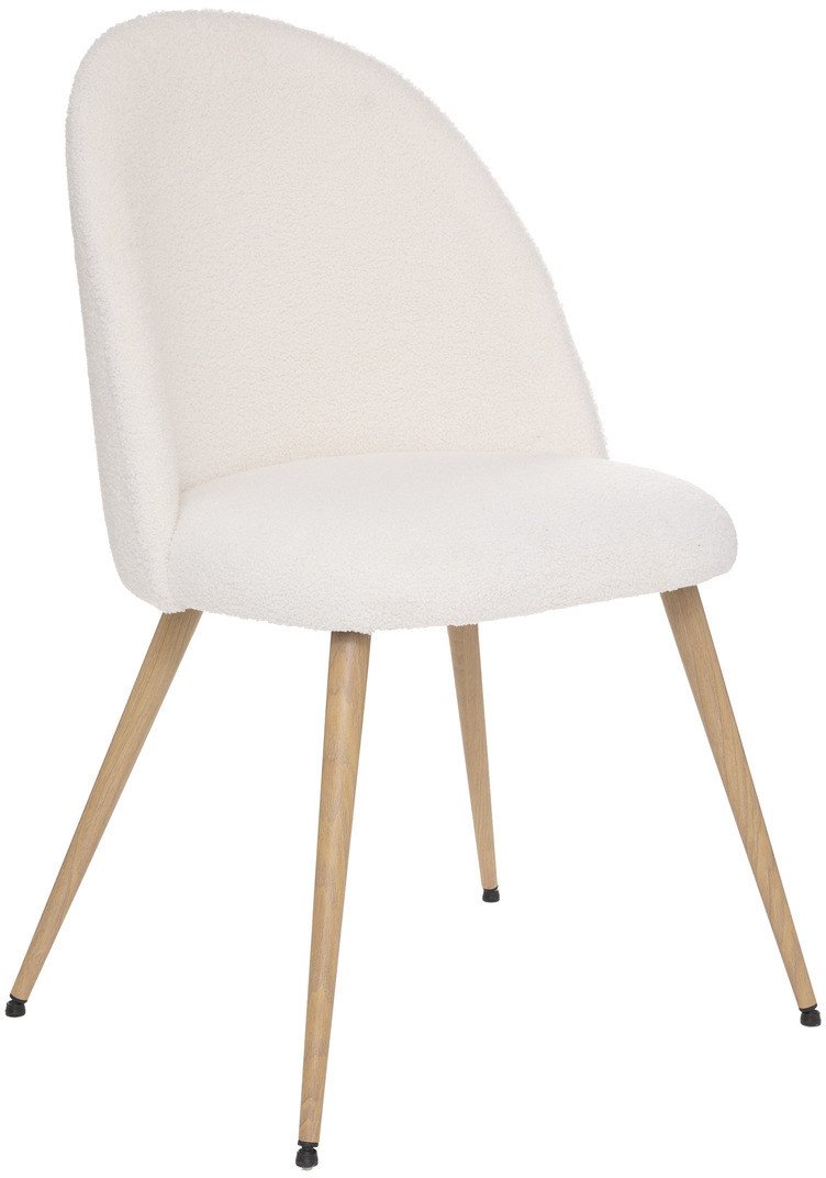 Krzesło skandynawskie białe SLANO, tapicerowane, bez podłokietników