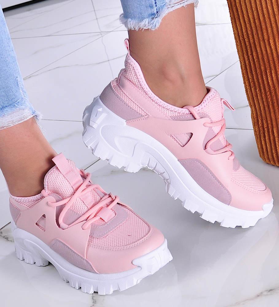 Różowe sneakersy damskie /G13-3 11419 W298/ 40