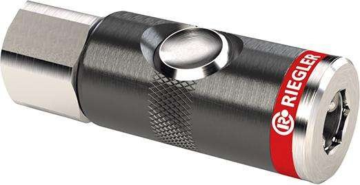 Szybkozłącze bezpieczne zprzyciskiem, obrotowe, nom. 7,4mm wewn. G3/8" RIEGLER