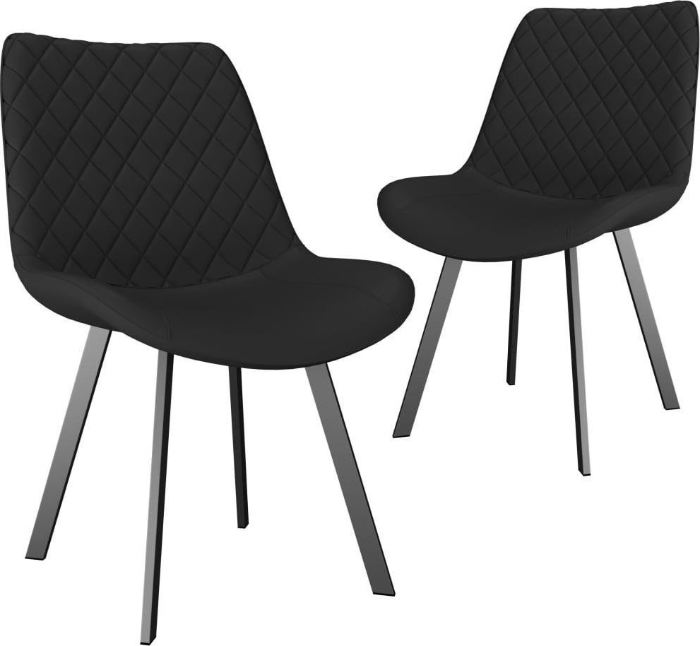 vidaXL Krzesła jadalniane, 2 szt., szare, sztuczna skóra