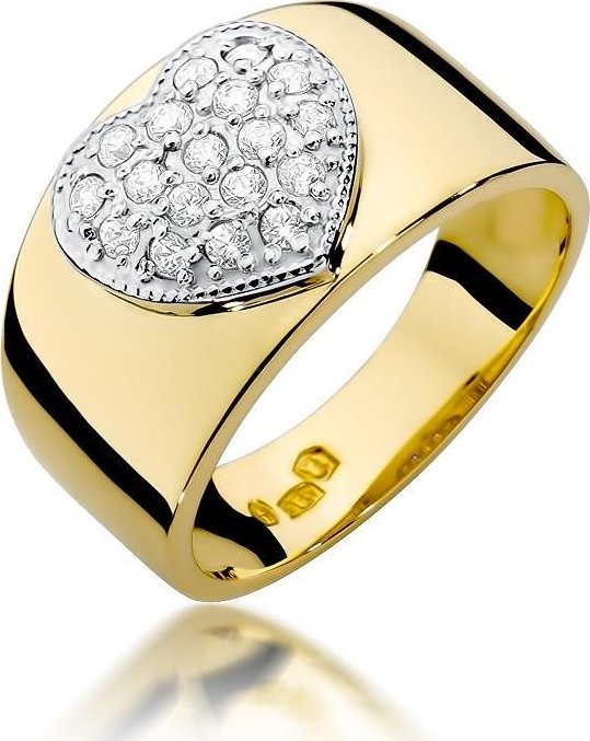 Best Diamonds złoty pierścionek z brylantem 0.24ct 21