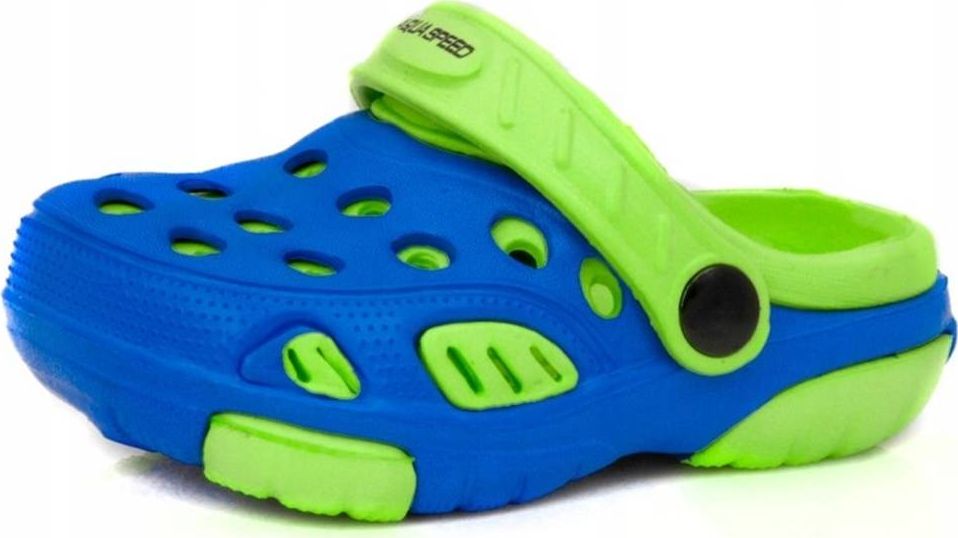 Aqua-Speed Klapki dziecięce basenowe, na plażę, chodaki LIDO niebiesko-zielone Aqua-Speed Rozmiar 19