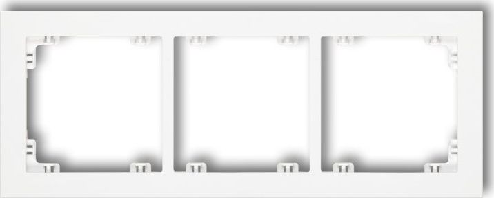 Karlik Deco Ramka uniwersalna potrójna z tworzywa biały mat (25DR-3)