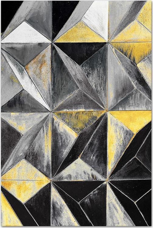 ART-POL Obraz olejny ręcznie malowany 60x90cm Metalowa kompozycja