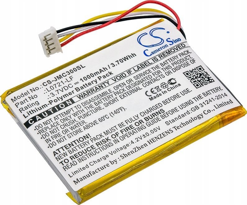 Bateria Cameron Sino Akumulator Bateria Typ L0721-lf Do Głośnika Jbl Clip 3 Clip 3an Clip 3sand / Cs-jmc300sl