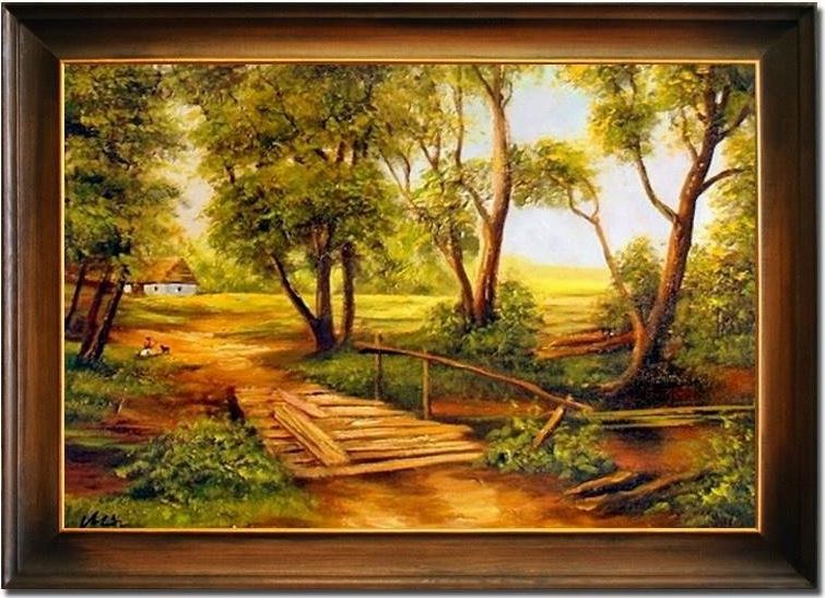 GO-BI Obraz - Pejzaz tradycyjny - olejny, ręcznie malowany 75x105cm uniwersalny