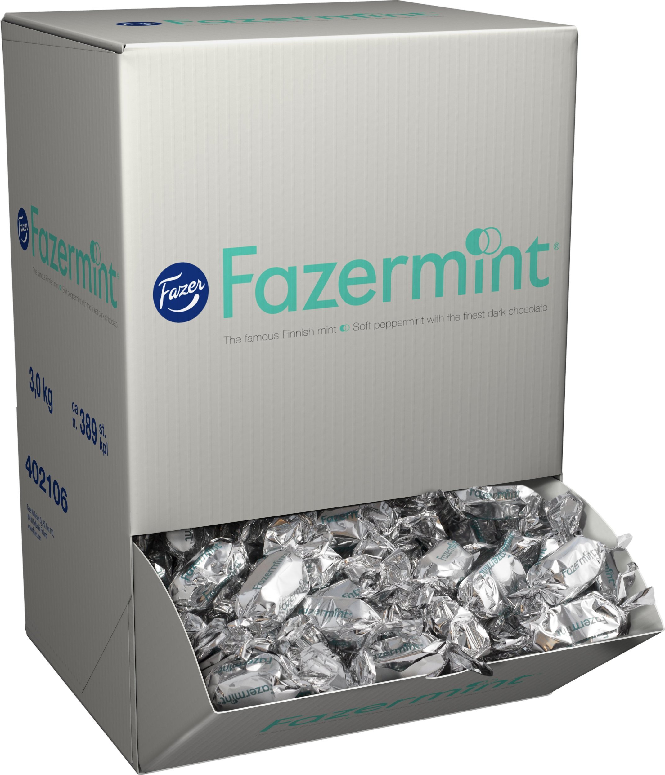 Fazer Fazermint Chokolade 3000g - i borddisplay