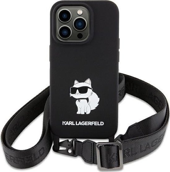 Karl Lagerfeld Karl Lagerfeld KLHCP15SSCBSCNK iPhone 15 6.1" hardcase czarny/black Crossbody Silicone Choupette
