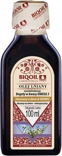 BIOOIL Olej lniany tłoczony na zimno OmegaLen 100 ml - BIOOIL