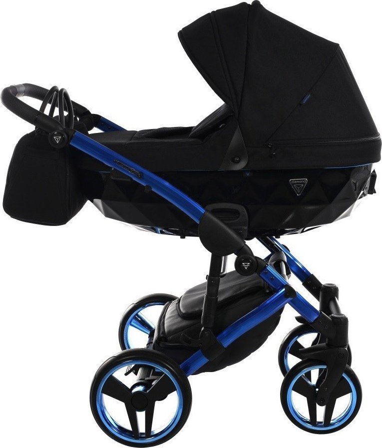 Wózek Junama Wózek JUNAMA DIAMOND INDIVIDUAL dziecięcy wielofunkcyjny 4w1 niebieski stelaż (z bazą isofix)