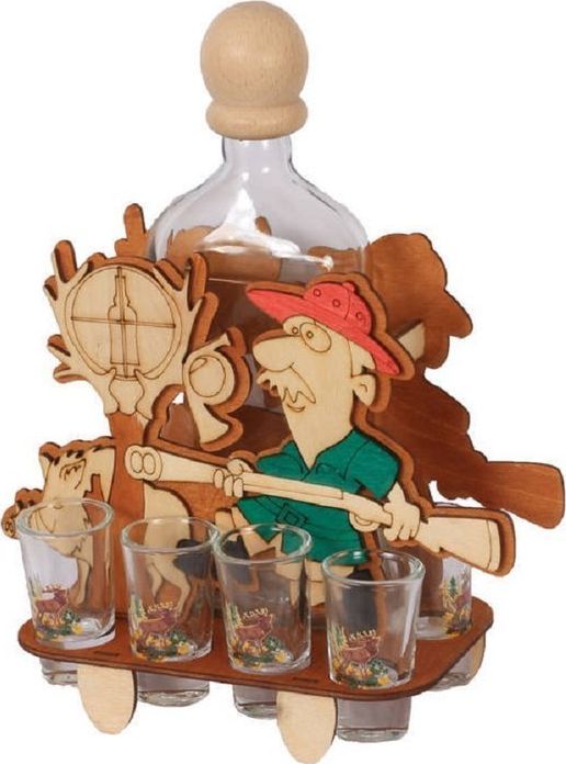 Anapol Karafka do wódki 0,5 l Myśliwy z 6 kieliszkami