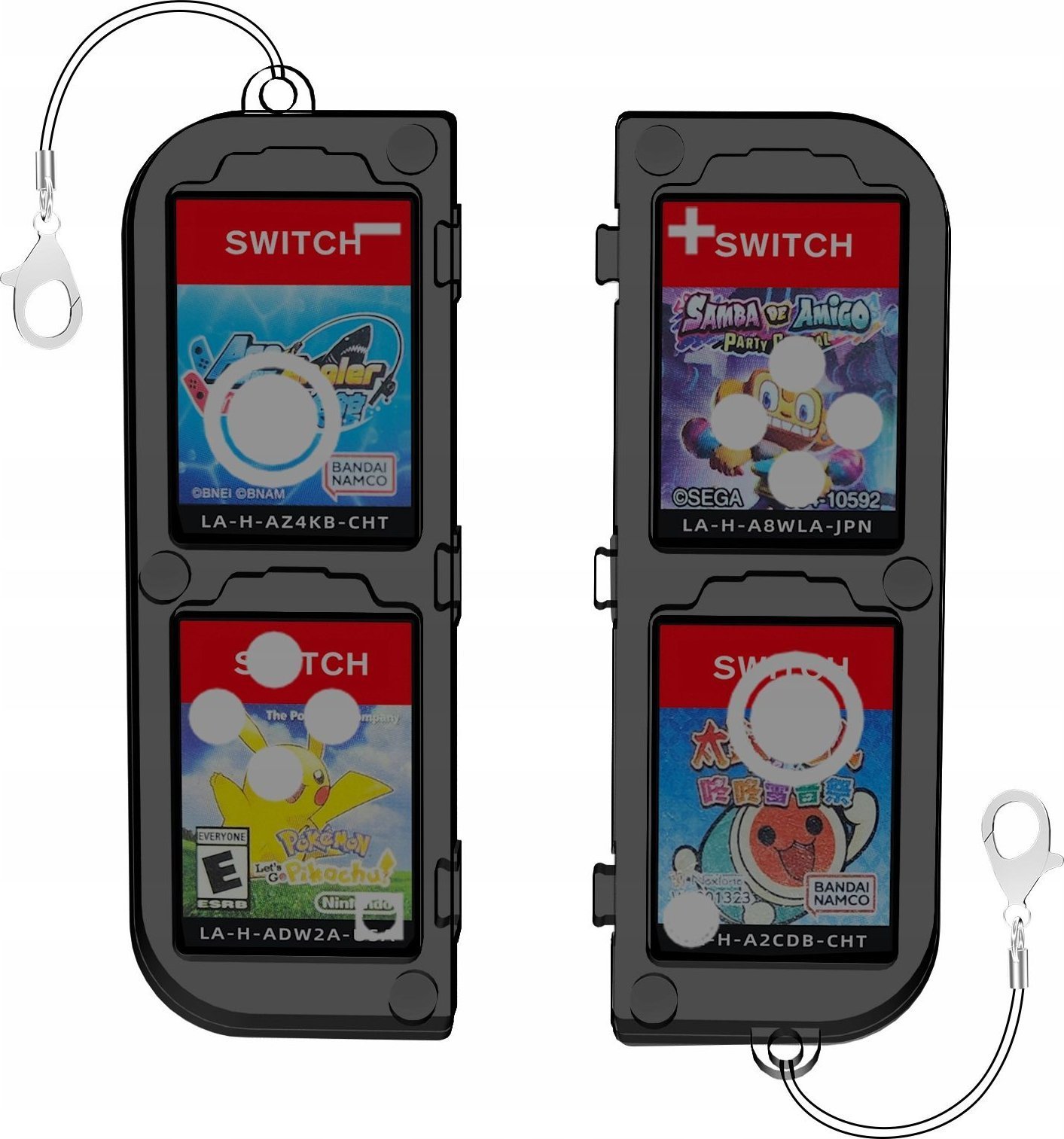 JYS Pudełko Etui CASE Futerał Obudowa Box na Karty Gry do Nintendo Switch OLED / Transparentny - Czarny