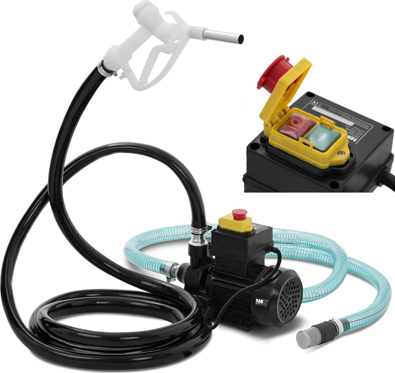 MSW Pompa dystrybutor do paliwa oleju napędowego elektryczna ZESTAW IP55 230 V 370 W 40 l/min Pompa dystrybutor do paliwa oleju napędowego elektryczna