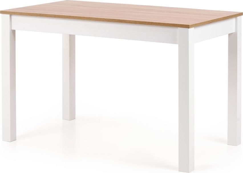 Selsey Stół Piago 120x68 cm biały - dąb sonoma