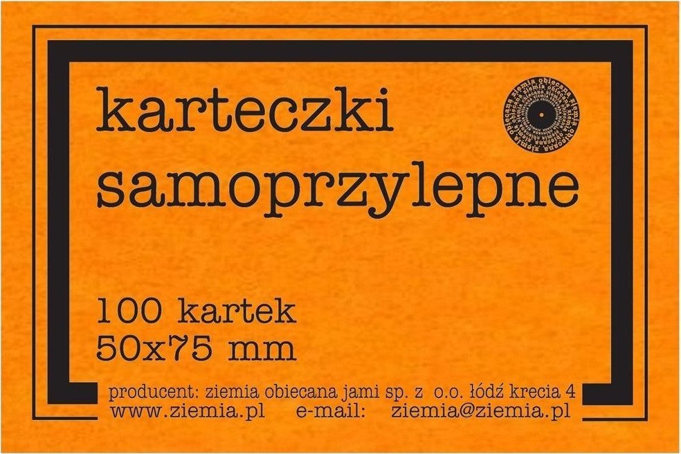 Ziemia Obiecana Karteczki samoprzylepne Fluo 50x75mm 100K pomar.
