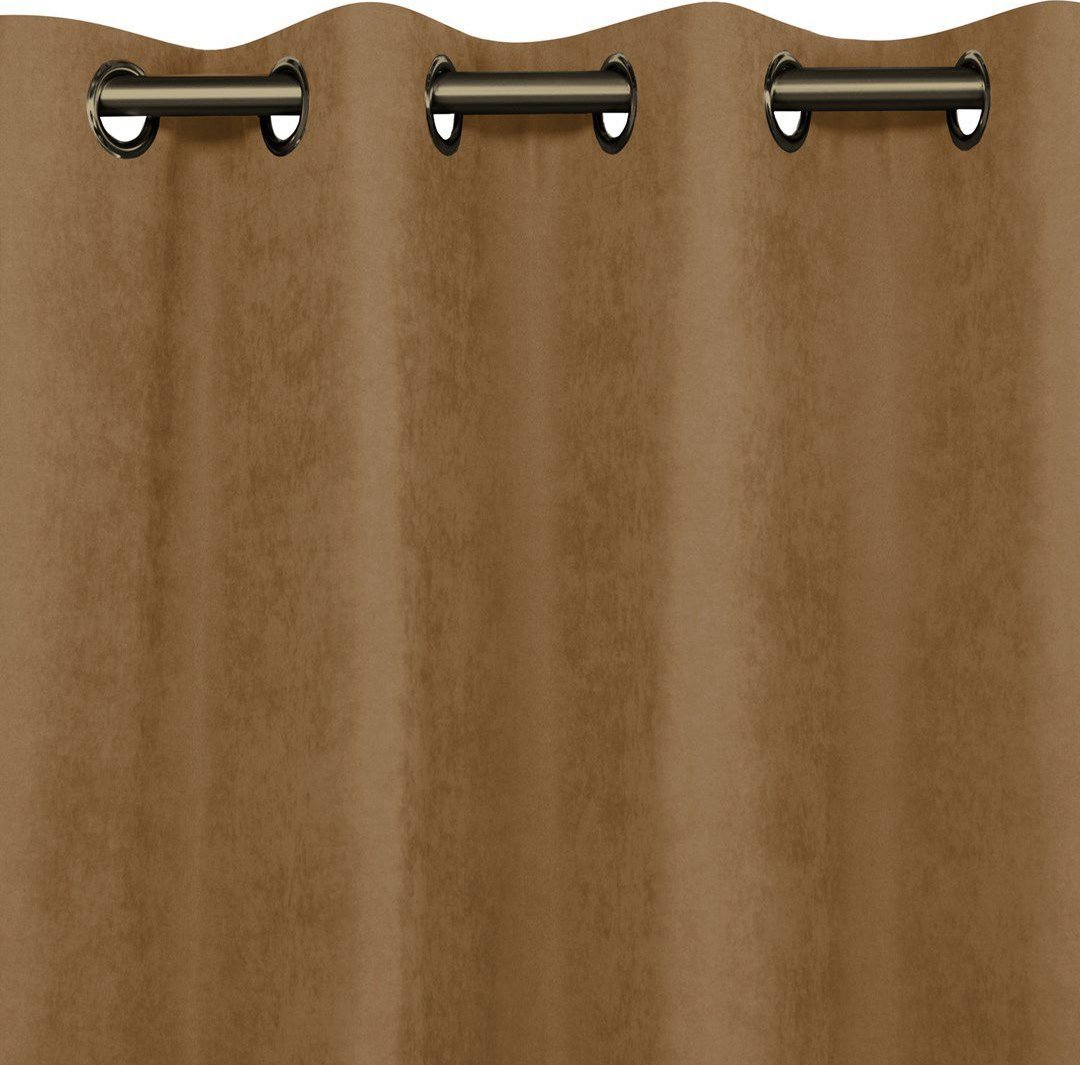 Homede Zasłona MILANA jasny brąz szenila 280x245 HOMEDE