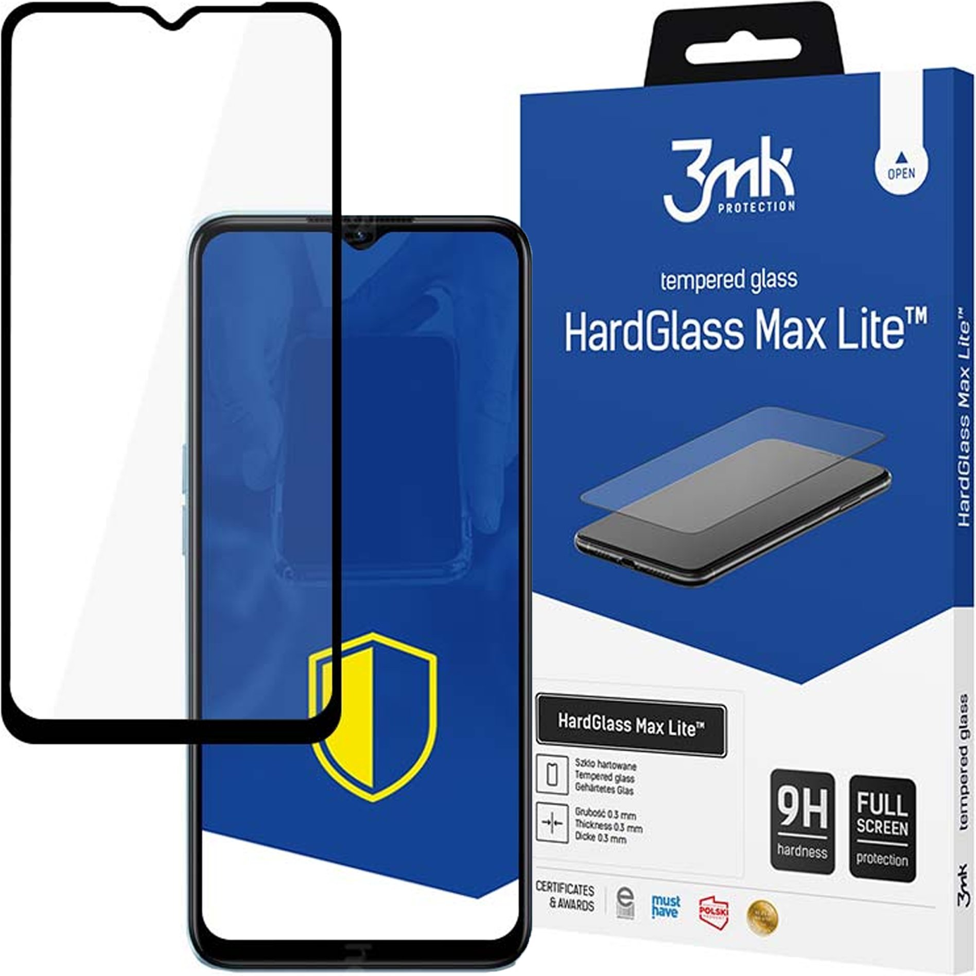 OPPO A57 4G - 3MK HARDGLASS MAX LITE BLACK