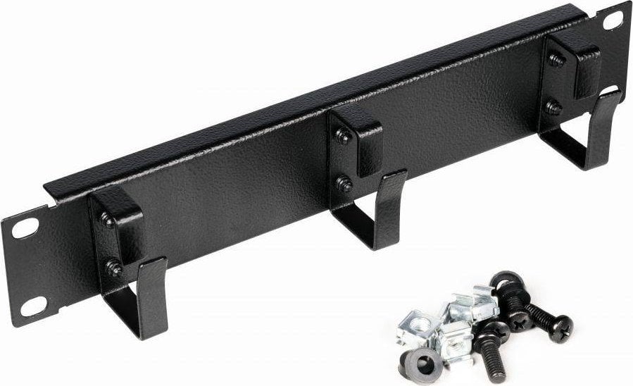 Organizer Equip Equip 10" Kabeldurchführung mit Ringeinsatz, 1U schwarz