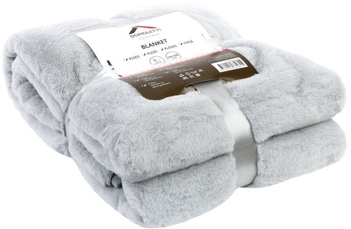 FUR BLANKET 150X200 300/180 GSM L. GREY