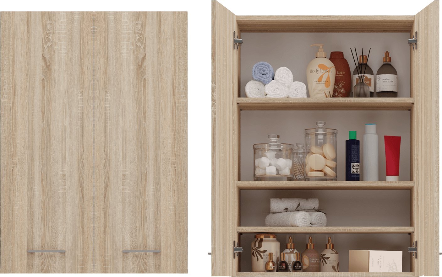 Topeshop SZAFKA ŁAZIENKOWA WISZĄCA POLA MINI DD - DĄB SONOMA