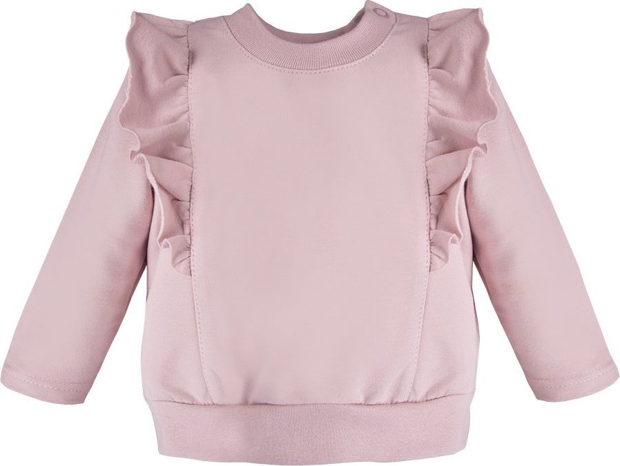 Ewa Klucze Bluza dresowa różowa z falbanką dla dziewczynki Ewa klucze Adventure 74