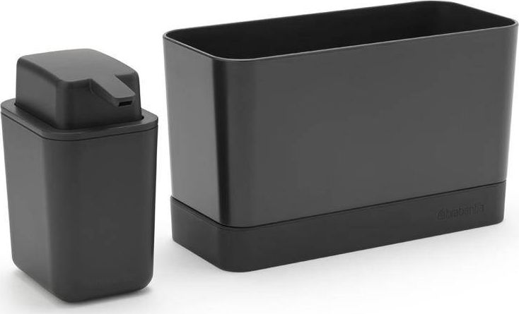 Brabantia Zestaw organizer i dozownik do mydła SinkSide ciemnoszary
