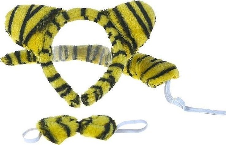 Opaska tygrys z ogonem pluszowy