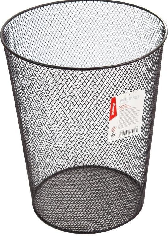 Kosz na śmieci Berlingo Kosz biurowy 9l czarny