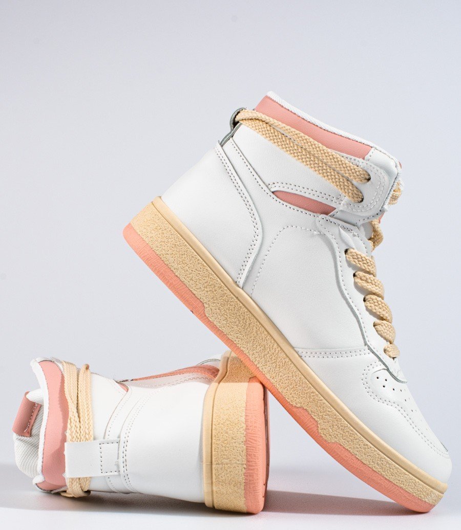 Shelovet Sneakersy damskie Shelovet wysokie białe : Rozmiar - 39