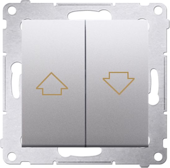 Kontakt-Simon Simon 54 Przycisk żaluzjowy 16AX 250V srebrny mat DZP1A.01/43