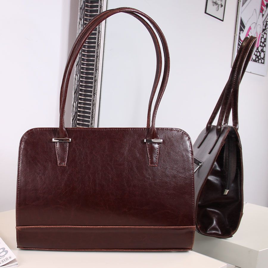 DAN-A Torebka skórzana kuferek DAN-A T302 koniak