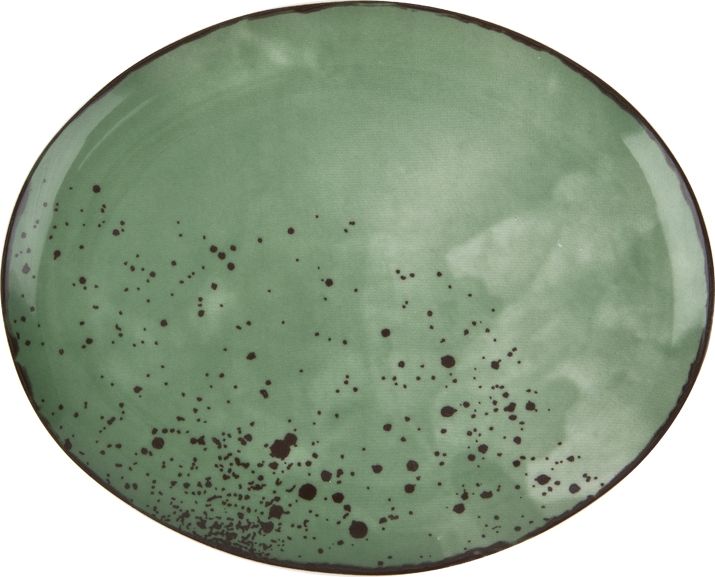 Karolina Talerz owalny płytki 22x18cm Pepper Green