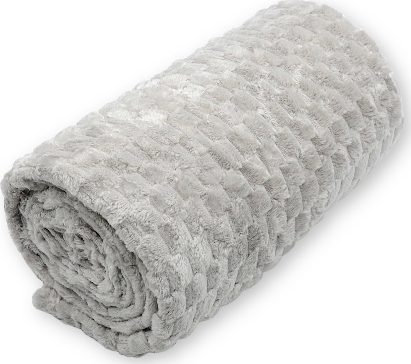 estilex Miękki Koc Szachownica 200X220 - Jasnoszary