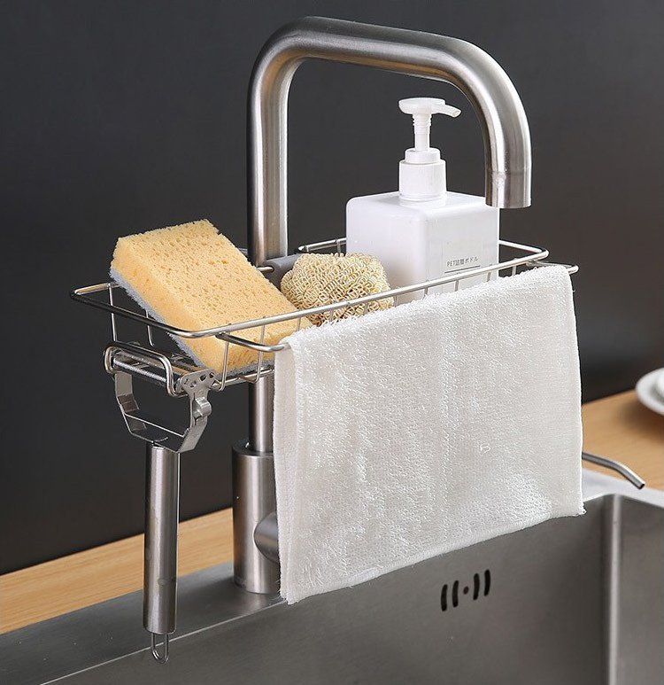 Gold Start Organizer kuchenny ociekacz na zlew kran, Rozmiar: Mały