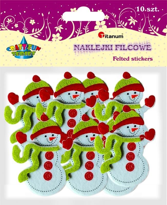 Titanum Filcowe bałwanki 3D 10szt.